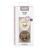 Bibs Natural Rubber Latex Round Pacifier Colour 2 PACK