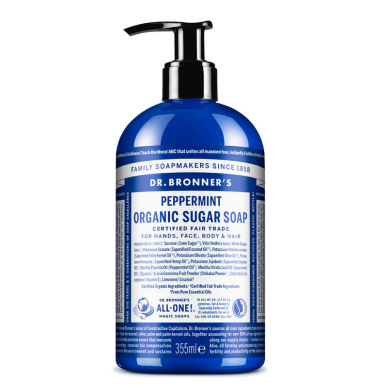 Peppermint Organic Sugar Soap 355ml