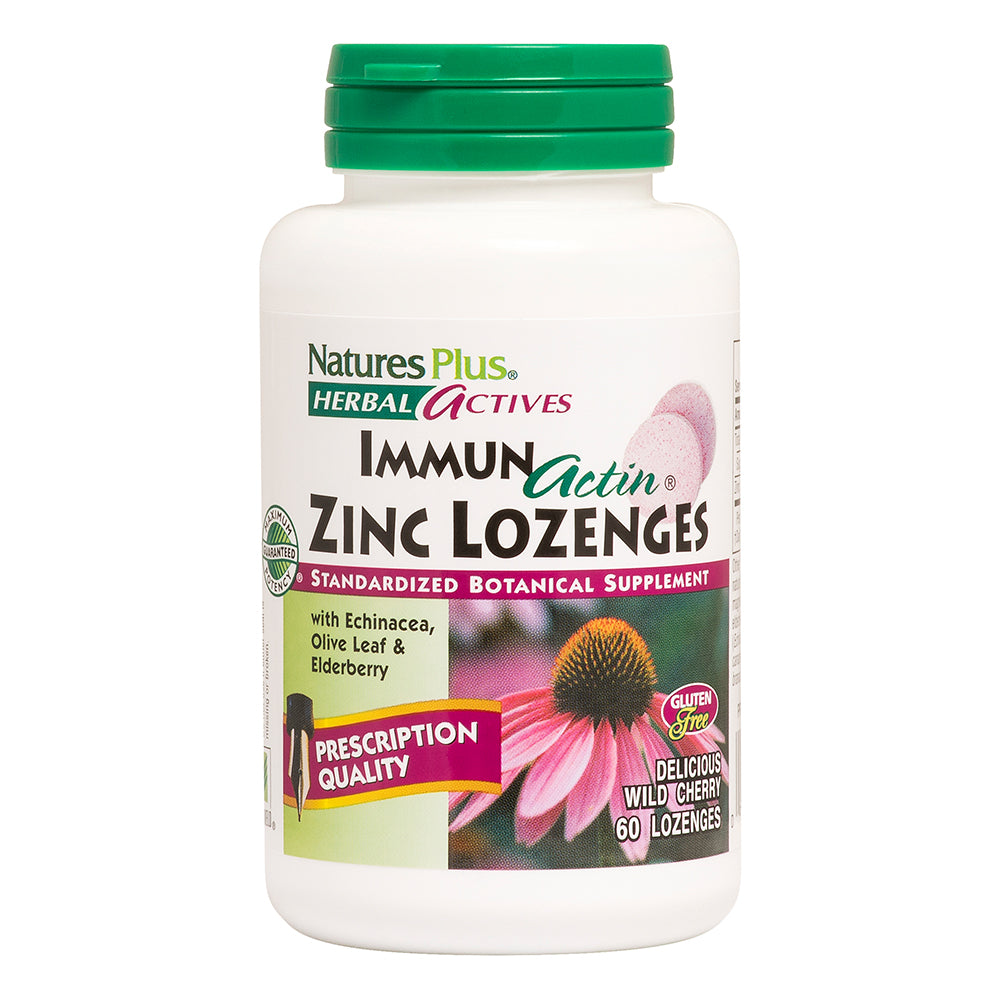 Nature's Plus Herbal Actives ImmunActin Zinc Lozenges