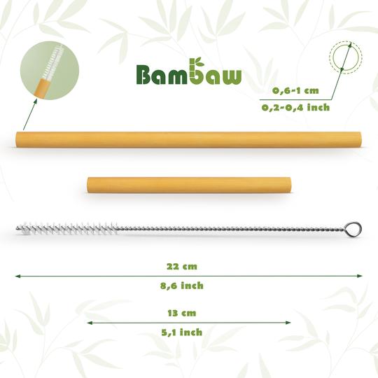 Bambaw Reusable Bamboo Straw in Pouch