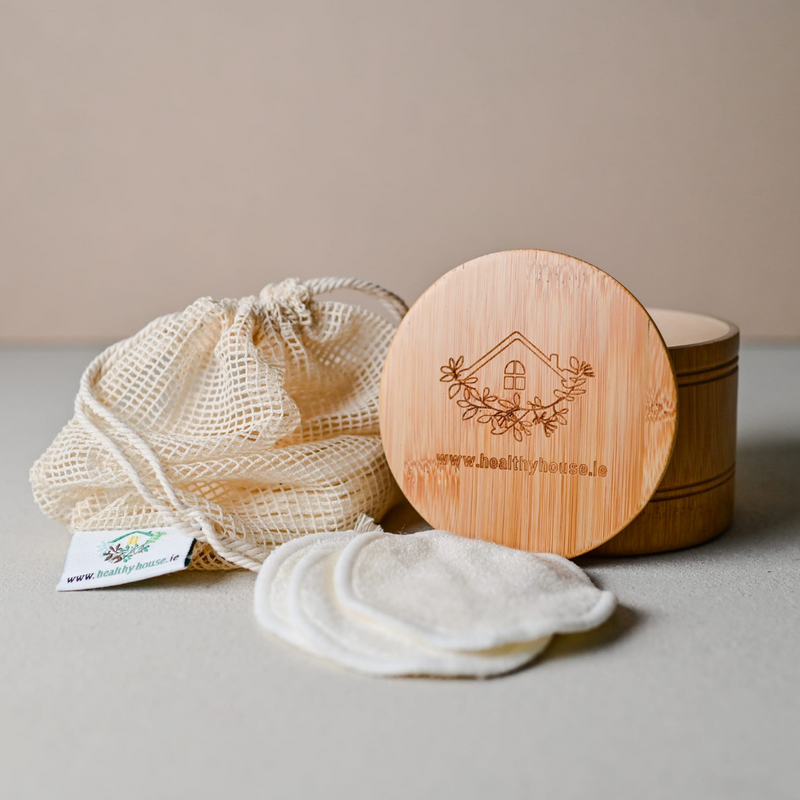 Bamboo Makeup Remover Set with Bamboo Holder