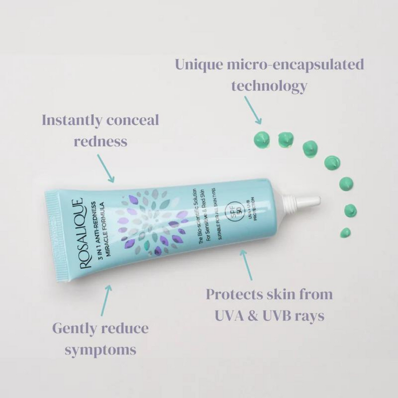Rosalique 3 in 1 Anti-Redness Miracle Formula SPF50