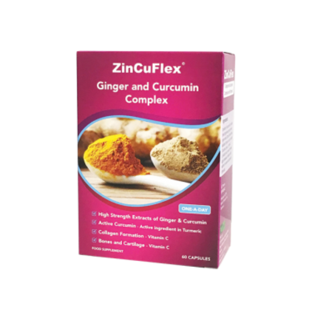 ZinCuFlex Ginger and Curcumin Complex (30 Caps)