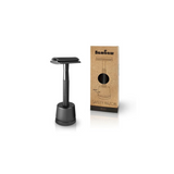 Bambaw Black Metal Safety Razor with Stand